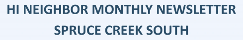 Hi Neighbor | Monthly Newsletter