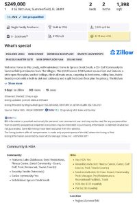 Zillow | Listing HOA Fee